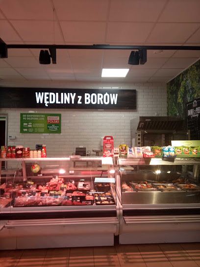 Gzella Wędliny z Borów, sklep przy dworcu Aleksandrów Kujawski