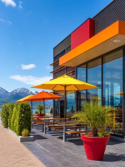 Montreux fast food, okolice dworca Montreux