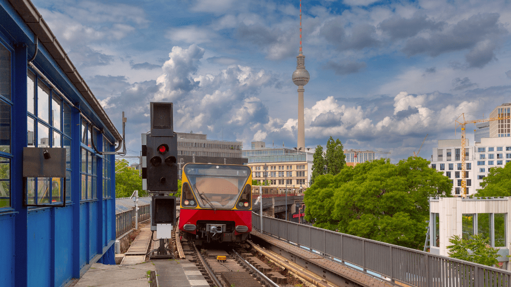 Deutsche Bahn widok pociągu