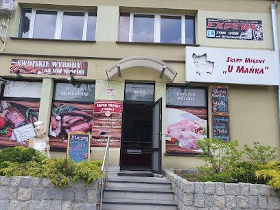Sklep mięsny U Mańka, sklep przy dworcu Pisz