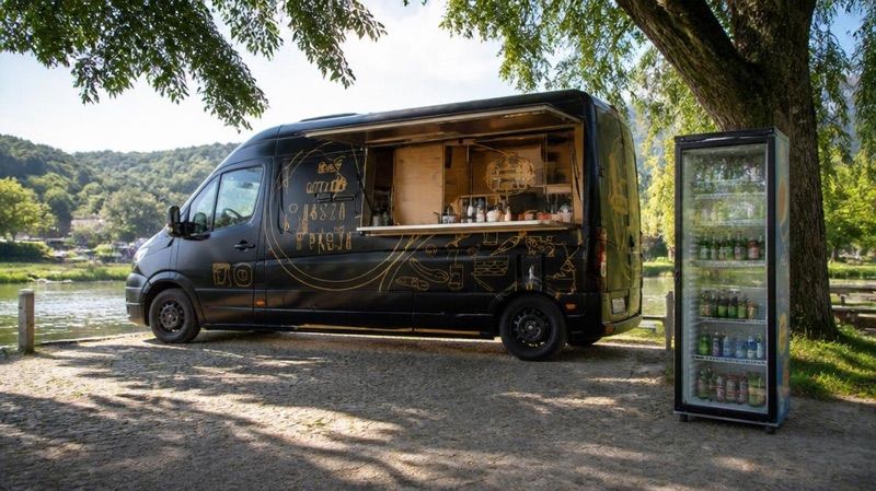 Gastro Travel Food Truck, okolice dworca Piwniczna-Zdrój