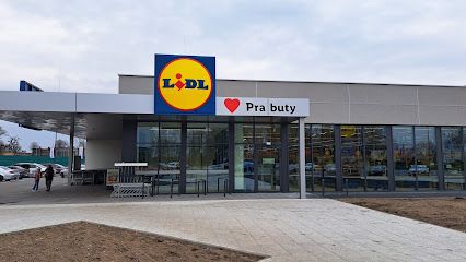 Lidl, sklep przy dworcu Prabuty
