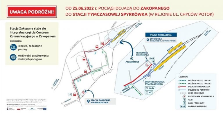 Spyrkówka Mapa dojazdu ze Spyrkówki do Zakopanego