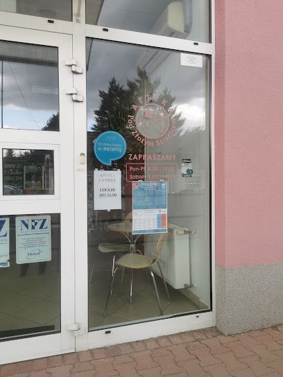Apteka Pod Złotym Strzelcem, sklep przy dworcu Strzelin