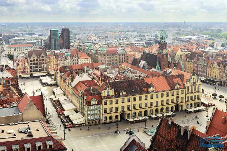 Rynek_Wrocław grafika: widok na rynek we Wrocławiu