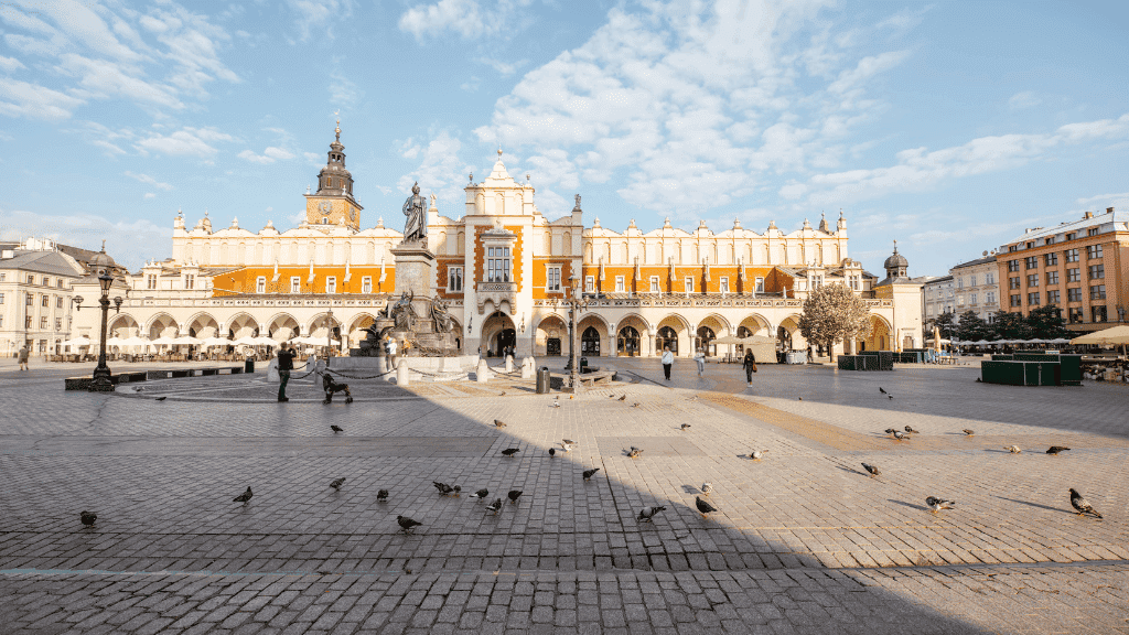 Rynek Główny w Krakowie Widok na Rynek Główny w Krakowie