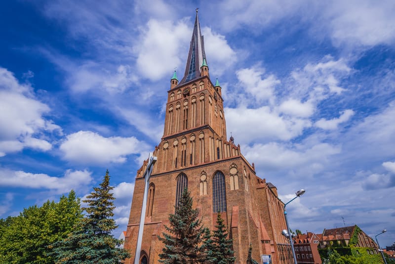 Bazylika Archikatedralna Szczecin Grafika: Widok na Bazylikę Archikatedralną w Szczecinie