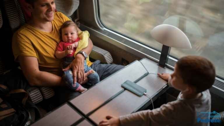 przewozy eurostar rodzina w pociągu