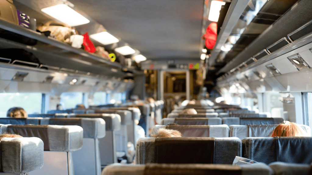 TGV - szybka kolej we Francji Środek pociągu