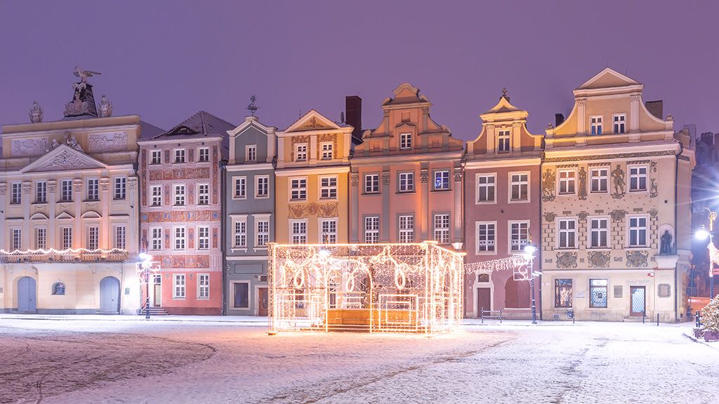 jarmark bożonarodzeniowy Poznań Poznań zimą