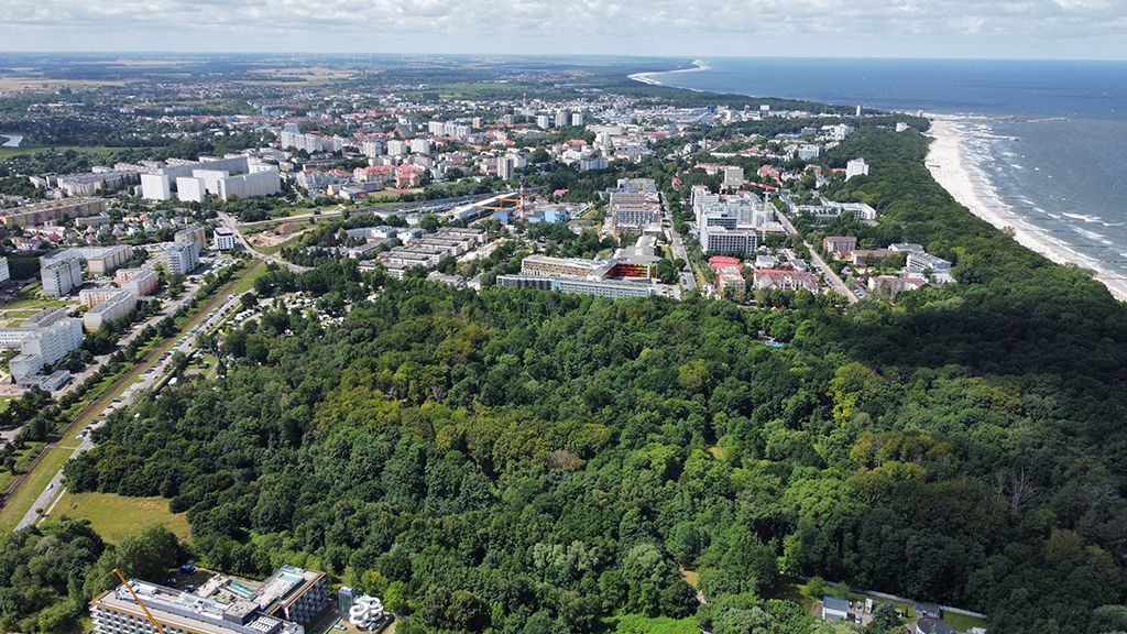 Pociągi nad morze Kołobrzeg z góry