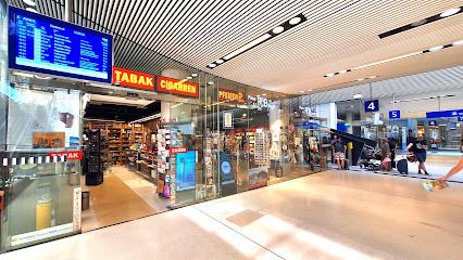 Cigar Shop Salzburg Tabakfachgeschäft Trafik Egger, sklep przy dworcu Salzburg Hauptbahnhof
