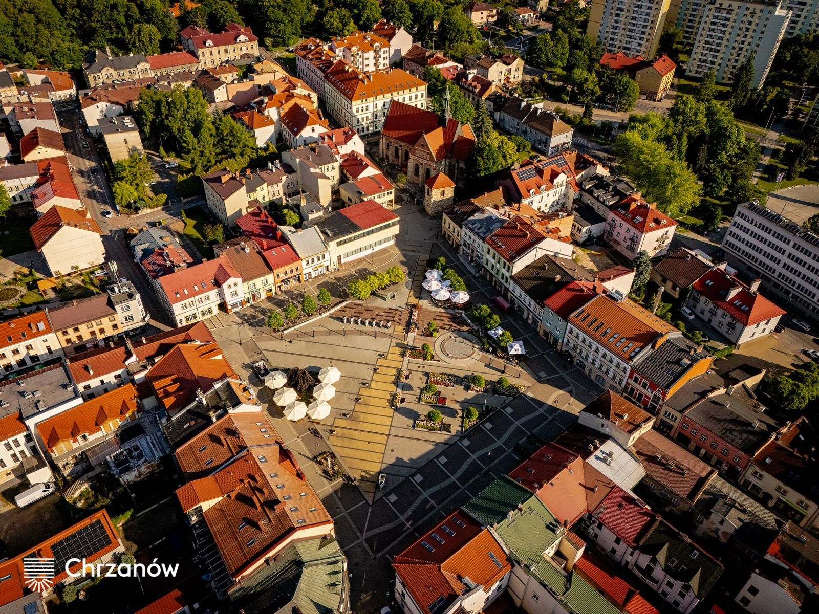 Rynek w Chrzanowie, atrakcja w pobliżu dworca Chrzanów Śródmieście