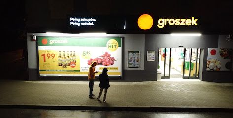 Groszek - Sklep Spożywczo-przemysłowy, sklep przy dworcu Jasło