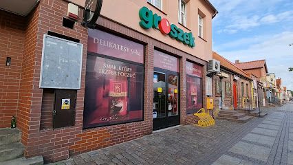 9-tka. Art. spożywcze. Dettlaff J., sklep przy dworcu Łeba