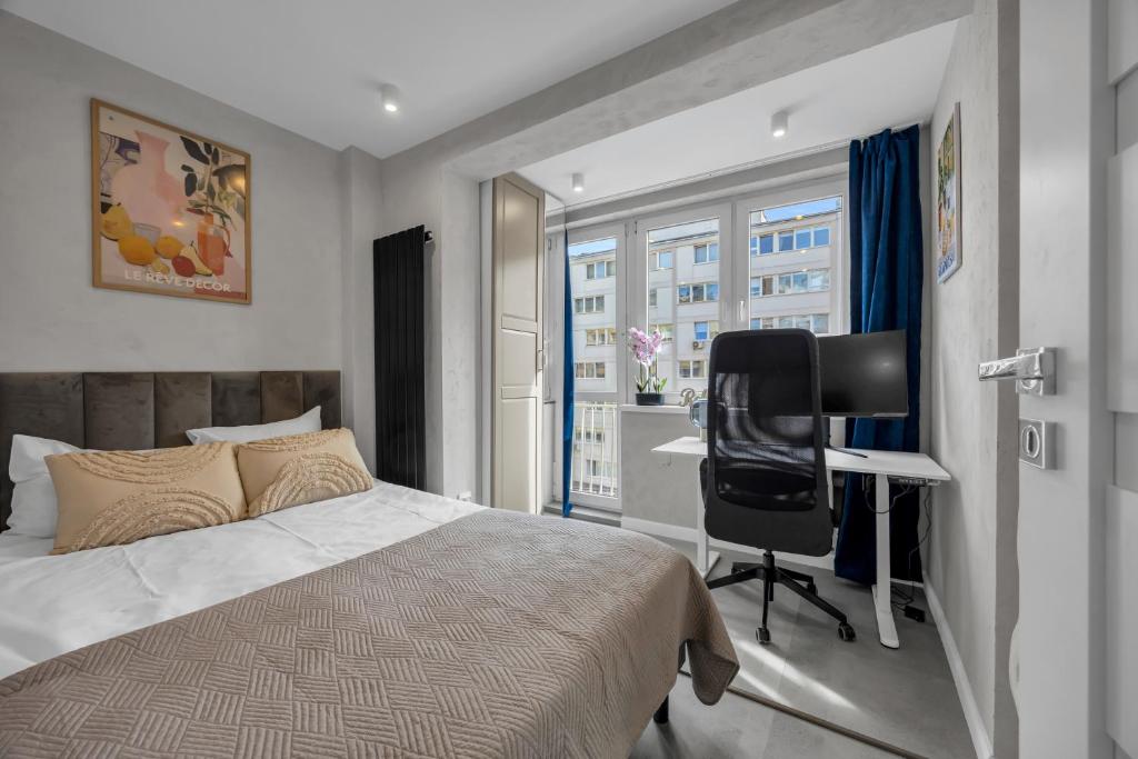 Stylish Central Apartment 2BR & 2 Bathrooms, nocleg blisko dworca Warszawa Główna