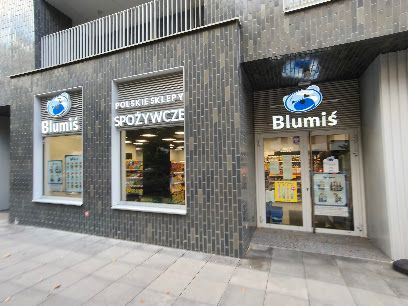 Sklep spożywczy Blumiś, sklep przy dworcu Warszawa Główna